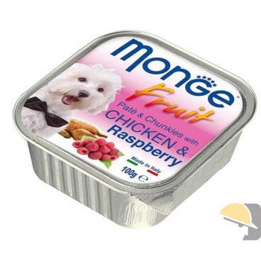 MONGE DOG FRESH FRUIT POLLO/LAMPONI  gr.100