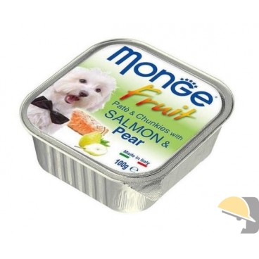 MONGE DOG FRESH FRUIT SALMONE/PERA gr.100