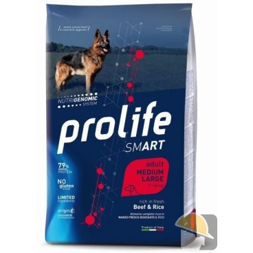 PROLIFE DOG SMART ADULT ALL BREEDS BEEF & RICE 12 KG