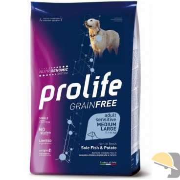 PROLIFE DOG GRAIN FREE SENSITIVE SOLE FISH&POTATO M/L 2,5 KG