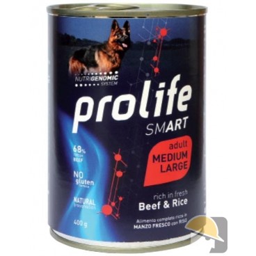 PROLIFE DOG WET LATTINA 400 gr SMART ADULT BEEF & RICE