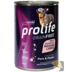 PROLIFE DOG WET LATTINA 400 gr GRAIN FREE SENS PORK&POTAT