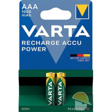 VARTA BATTERIA RICARICABILE MINISTILO AAA 1000mAh (bl. pz.2)