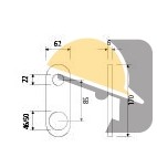 PLACCA FORO MANIGLIA e FORO 45/50 PER DEFENDER OTTONE