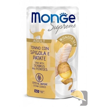 MONGE CAT BUSTA SUPREME ADULT TONNO/SPIGOLA/PATATE g 80