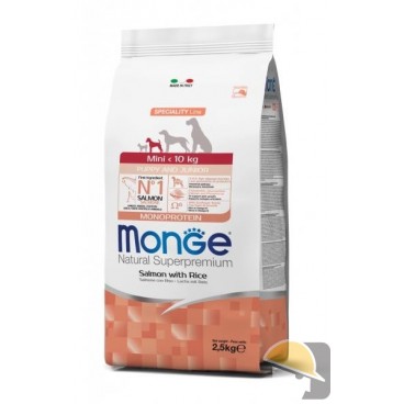 MONGE DOG MINI  PUPPY/JUNIOR SALMONE/RISO KG 2,5