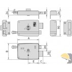 SERRATURA VIRO DX CILINDRO FISSO 40