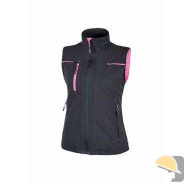 GILET U-POWER SATURN ASPHALT LADY GREY FUCSIA tg. L