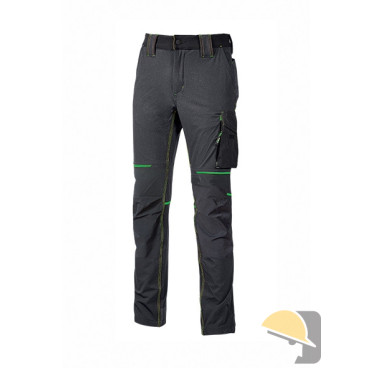 PANTALONE U-POWER WORLD ASPHALT GREY/GREEN tg. M