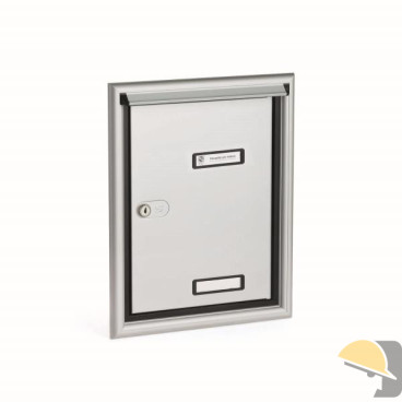 PORTA CON CORNICE E PARAPIOGGIA SILMEC mm.315x400 ALLUMINIO