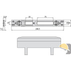 CONTROPIASTRA CISA METALLO mm 24x3