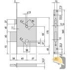 SERRATURA CISA ALL. INFIL. CILINDRO 3 MAND. E60