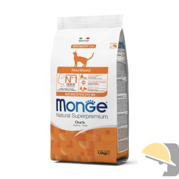 MONGE CAT NATURAL MONOPROTEICO STERILIZED DUCK kg.1,5