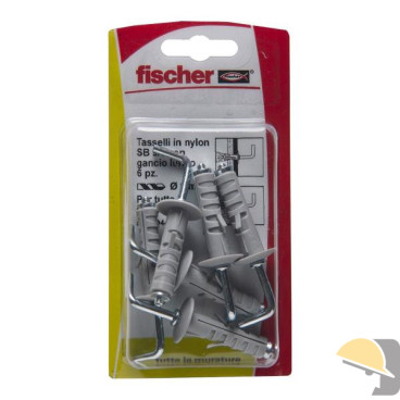 TASSELLO FISCHER BLISTER SB 9/ 6 C/GANCIO LUNGO (pz.6)