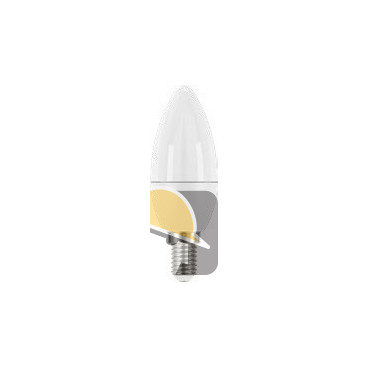 LAMPADA SHOT LED STD OLIVA OPALE E14 3,3W 250lm 6500°K