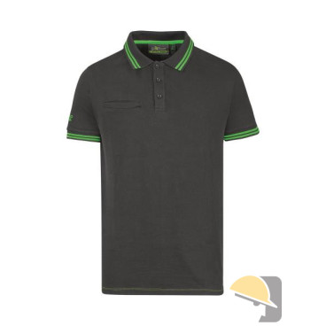 POLO U-POWER WAY ASPHALT GREY/GREEN tg. L