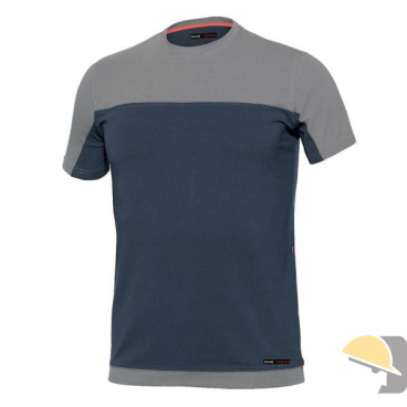 T-SHIRT ISSA STRETCH GRIGIO/BLU tg. L