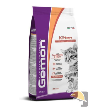 GEMON GATTO SECCO KITTEN SALMONE/RISO 2 kg