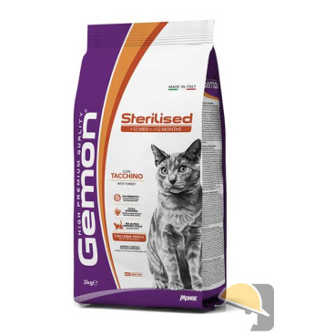 GEMON GATTO SECCO STERILIZZATO TACCHINO 2 kg