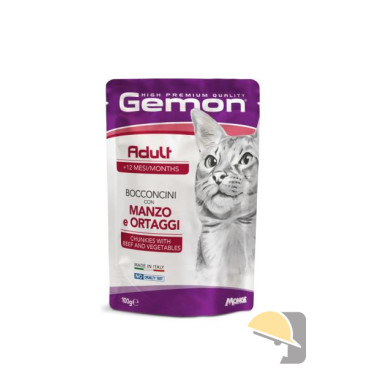 GEMON GATTO UMIDO BUSTA AD MANZO/VERDURE gr 100