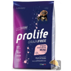 PROLIFE DOG GRAIN FREE SENSITIVE MAIALE PATATE MINI 600GR