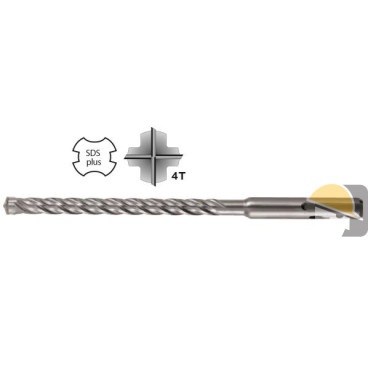 PUNTA SDS-PLUS HIKOKI 4 TAGLIENTI  24x250