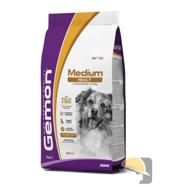 GEMON CANE MEDIUM ADULT POLLO RISO kg 15