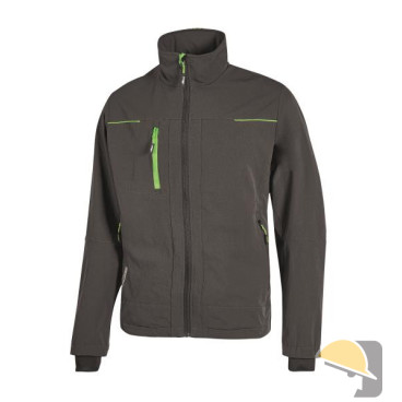 GIACCA U-POWER PLUTON ASPHALT GREY/GREEN tg. XL